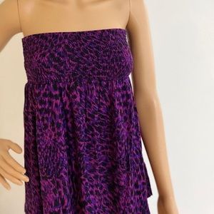 Purple cheetah H&M halter top